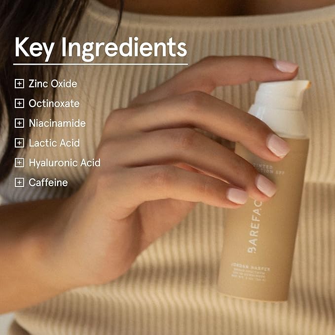 Barefaced Tinted Protection SPF 50+ – Broad-Spectrum Sunscreen with Zinc Oxide, Niacinamide & Hyaluronic Acid – Oil-Free UV Protection, Hydration & Anti-Aging with Universal Tint (60ml)-FemmiqueWomen