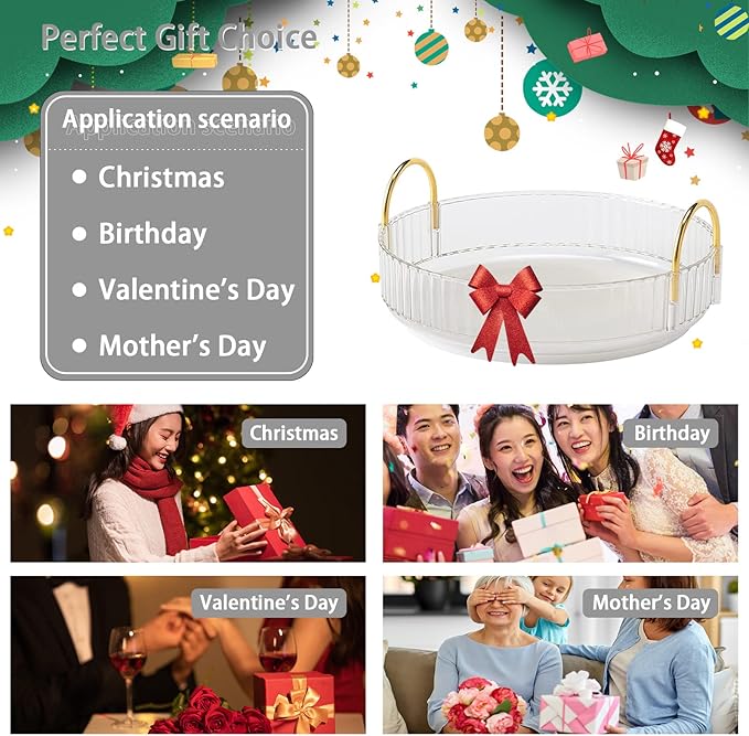 Rotating Makeup Organizer for Vanity, High-Capacity Skincare Clear Make Up Storage Perfume Organizers Cosmetic Dresser Organizer Countertop 360 Spinning (Clear, 1 Tier)-FemmiqueWomen