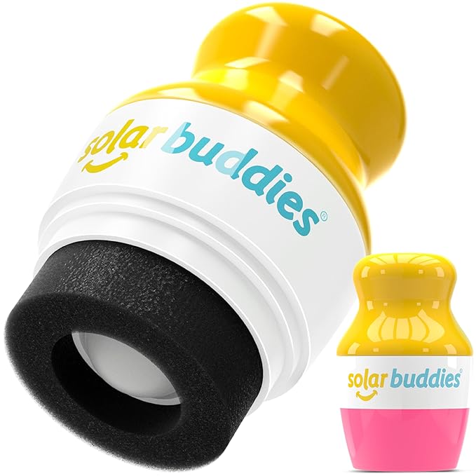 Solar Buddies Sunscreen Applicator - Single Pink - Refillable Roll on Sponge Sunscreen, Suncream & Lotion Applicator For Kids, Adults & Families - Holds 3.4fl oz, Perfect Size for Travel-FemmiqueWomen