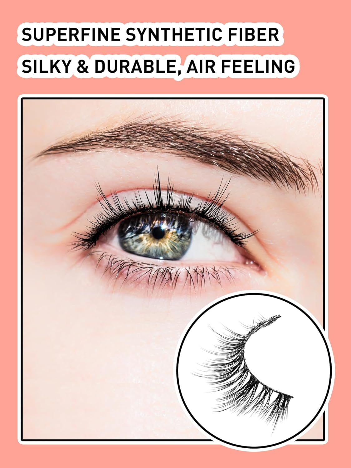 Wispy Lashes False Eyelashes Natural Manga Lashes Anime Lashes with Thinner Band Volume Fake Eyelashes Siligli 12mm Curly Eye Lashes Pack 7 Pair-FemmiqueWomen
