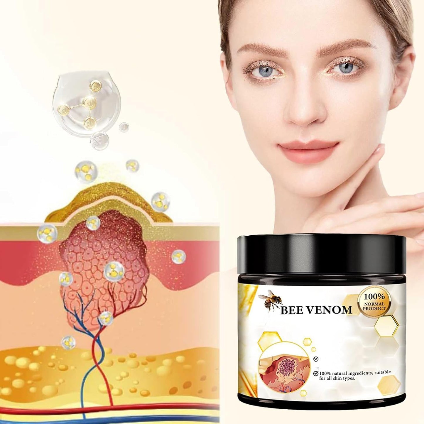 2Pcs Bee Venom Cream, New Professional Bee Venom Repair Cream, Bee Venom Cream for All Parts of The Body-FemmiqueWomen