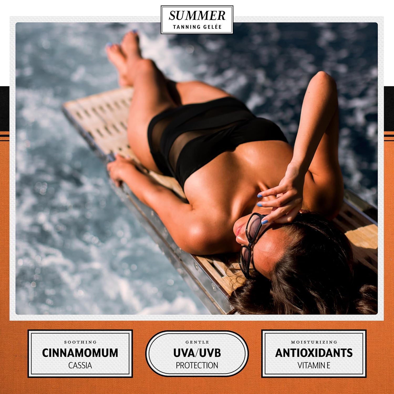 Summer Gelée Tanning Gel – SPF 4 Luxe Bronzing Accelerator – Hydrating & Silky Gel for a Deep, Radiant Tan – Non-Greasy, Fast-Absorbing Formula – 3.12 FL OZ – Made in USA-FemmiqueWomen