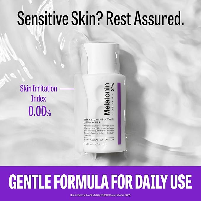 Time Return Melatonin Cream Toner | Highly Moisturizing Facial Toner for Sensitive Skin | Clarifying & Calming Toner for Face | Hydrating Toner for Face | Toner Cream Skin Toner (6.76 fl oz)-FemmiqueWomen