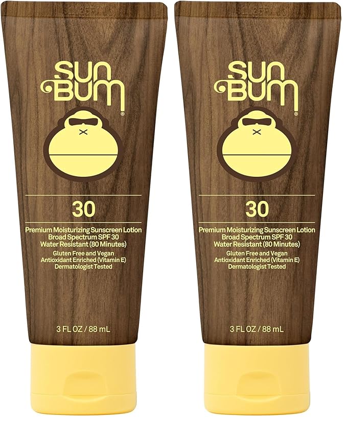Sun Bum Original SPF 30 Sunscreen Lotion | Vegan and Hawaii 104 Reef Act Compliant (Octinoxate & Oxybenzone Free) Broad Spectrum Moisturizing UVA/UVB Sunscreen with Vitamin E | 3 oz (Pack of 2)-FemmiqueWomen