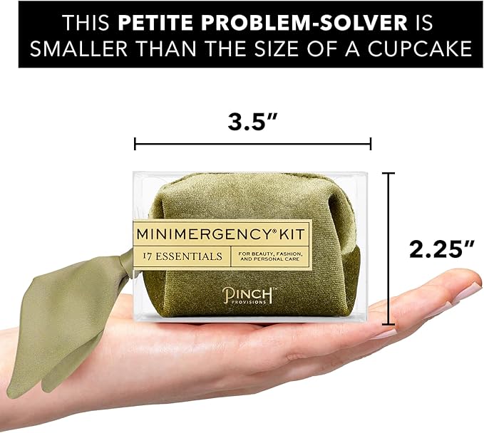 Pinch Provisions Velvet Minimergency Kit, for Her, Includes 17 Must-Have Emergency Essential Items, Compact, Multi-Functional Pouch, Gift for Parties and Birthdays-FemmiqueWomen