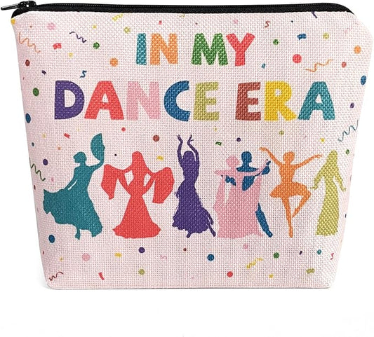 My Dance Era Canvas Zipper Cosmetic Bag, Small Makeup Bag for Women, Friends, Daughter, Sister for Dancers, Dancer Birthday Gifts for Girls (Pink)-FemmiqueWomen