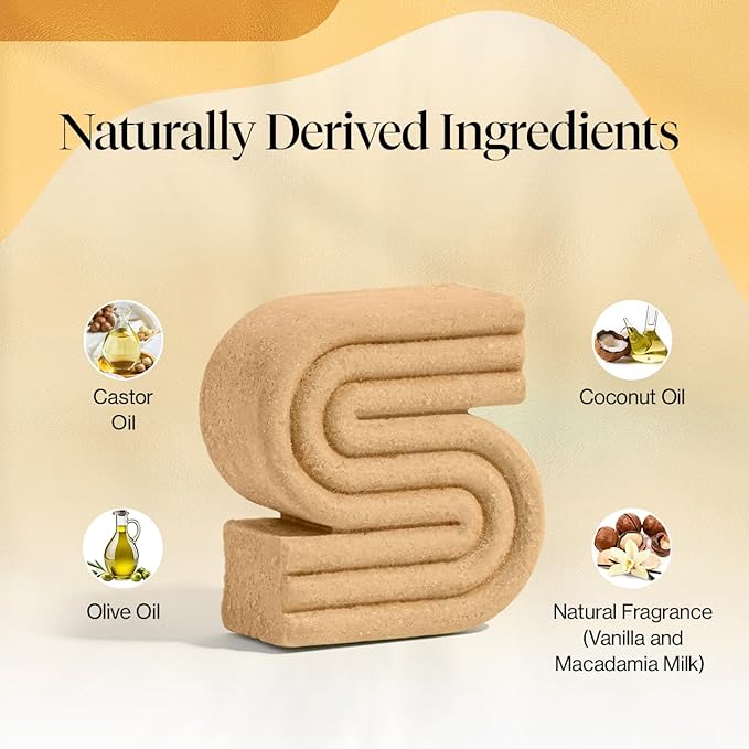 Kitsch Coconut Oil Shampoo Bar - Hydrate & Soften Dry Damaged Hair - Deep Moisturizing Curly Hair Shampoo - Safe Shampoo for Color Treated Hair - Silicone, Paraben & Sulfate Free - 3.2 oz-FemmiqueWomen