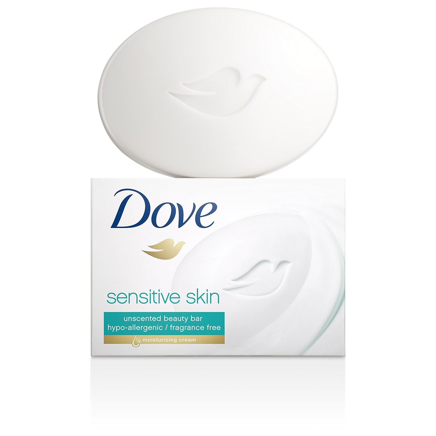 Dove Beauty Bar, Sensitive Skin 4 oz, 14 Bar-FemmiqueWomen