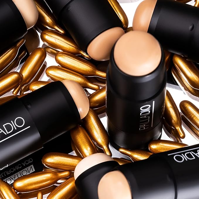Palladio BUILD + BLEND Foundation Stick, Contour Stick for Face, Professional Makeup for Perfect Look, 0.25 Ounce (Mocha)-FemmiqueWomen