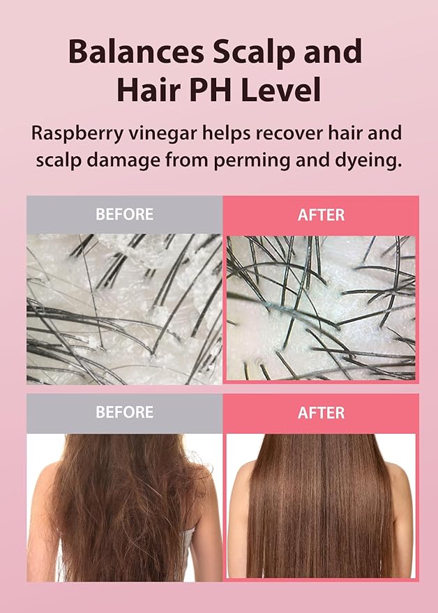 A’PIEU Raspberry Vinegar Hair Shampoo 16.9 fl.oz / 500 ml - Dandruff & Clarifying Shampoo | Scalp Treatment I Korean Hair Care I Balances pH, Removes Buildup, Soothes Scalp-FemmiqueWomen