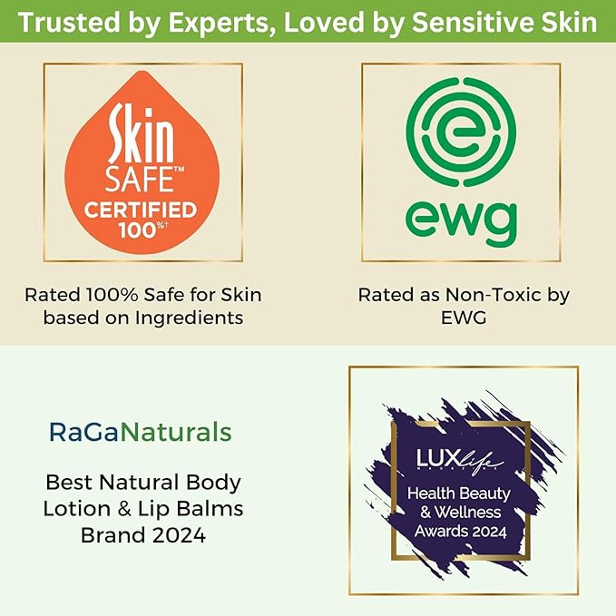 RaGaNaturals Natural Unscented Body Lotion for Dry, Sensitive Skin with Shea Butter, Avocado Oil & Vitamin E - Moisturizing, Fragrance Free Hand Lotion With Organic Essence -For Women, Men, Kids-16 Oz-FemmiqueWomen