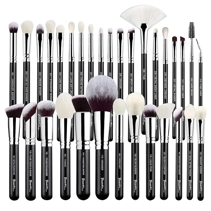 Pro makeup Artist Brushes Set 32Pcs Luxury Goat Hair Horse hair Makeup Brush Set eye and face brushes for every possibility By Bueart Design-FemmiqueWomen