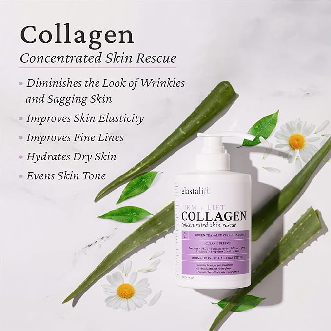 Elastalift Collagen Cream Skin Care Face Lotion & Body Lotion | Fragrance Free Skin Tightening Cream Collagen Firming Lotion Body Moisturizer For Crepey Skin, Stretch Marks, & Cellulite, 15 Fl Oz-FemmiqueWomen
