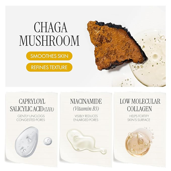 Chaga Mushroom Biome Pore Clearing Pad 70 Sheets | Pore-Smoothing Facial Cleansing Pads-FemmiqueWomen