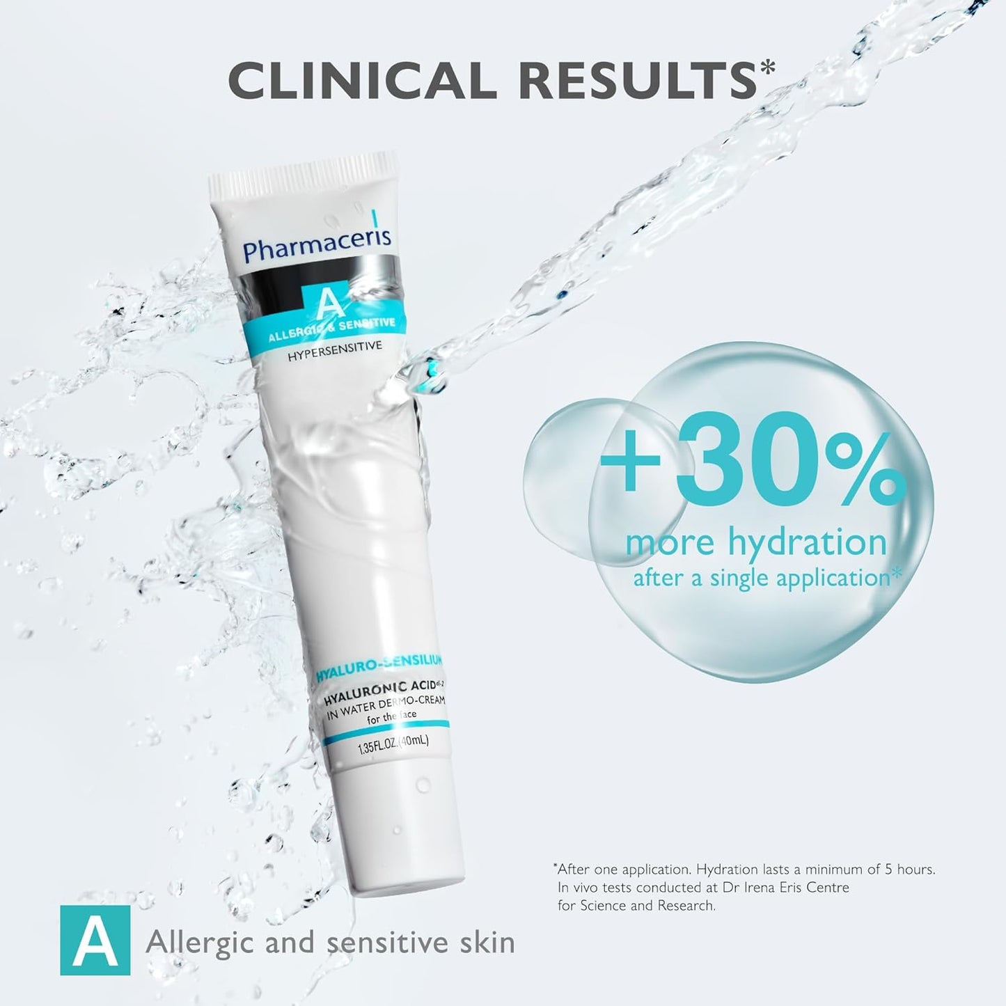 Hyaluronic Acid Water Cream, Moisturizing Face Cream, Hydrates & Soothes, Helps Strengthen Skin Barrier, Lightweight Daily Cream for Dry, Sensitive & Allergy-Prone Skin, HYALURO-SENSILIUM-FemmiqueWomen