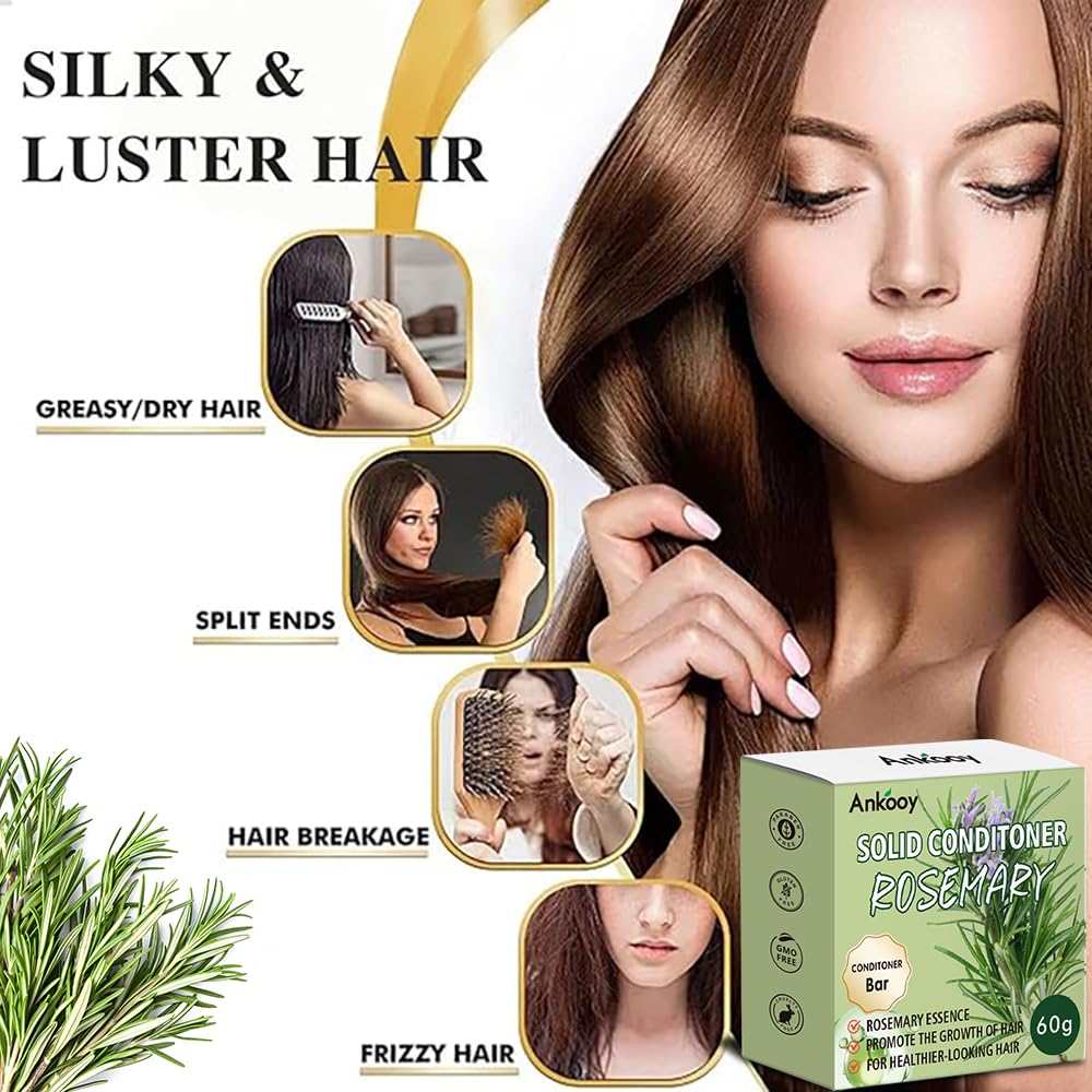 2 Pack Rosemary Oil Shampoo Bar and Conditioner Set–Natural Hair Bar Soap & for for Men and Women,Strengthens,Thickens,and Controls Oil with Organic Rosemary,Supports Scalp Health & Reduces Hair Loss.-FemmiqueWomen