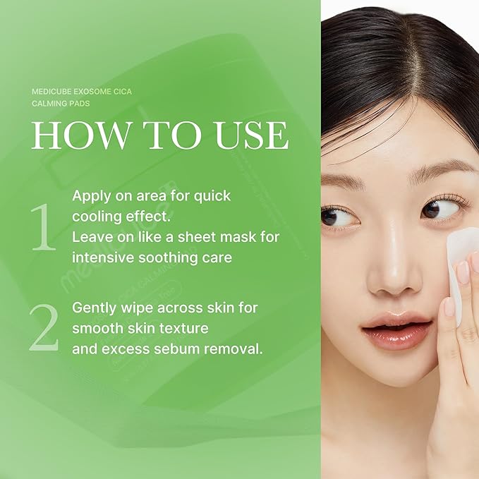 medicube Exosome CICA Tea Tree Calming Toner Pads for Sensitive Skin with Centella Asiatica Help Reduce Redness & breakouts. Low-irritating & Hydrating Daily Care, Korean Skincare, Vegan (100 Pads)-FemmiqueWomen