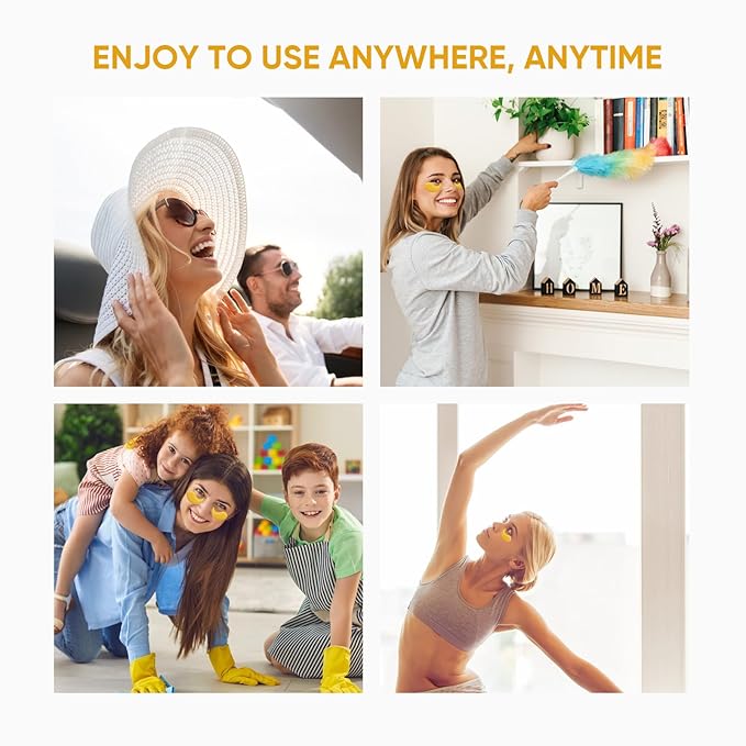 24k Gold Eye Treatment Maks 60PCS Under Eye Patch Cooling Under Eye Pads for Brightening Repairing and Refreshing Your Skin Under Eye Mask, Beauty Skin Care(gold)-FemmiqueWomen