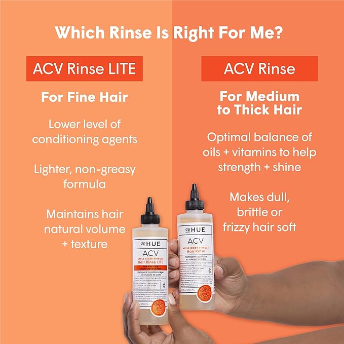 dpHUE Apple Cider Vinegar Hair Rinse Lite, 20 oz - Shampoo Alternative, Scalp Cleanser & Post Workout Rinse - Won’t Weigh Fine Hair Down - Removes Buildup & Sweat-FemmiqueWomen