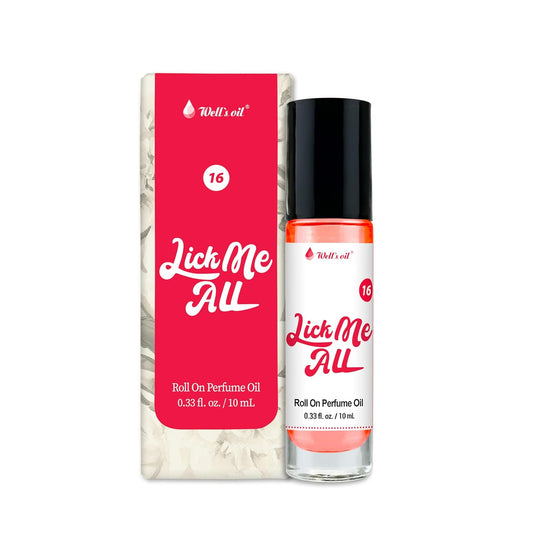 Well's Oil Roll-On Perfume Oil (Lick Me All) | Fruity Floral Notes | Long-Lasting | Paraben-Free | 0.33 Fl Oz / 10 ml-FemmiqueWomen
