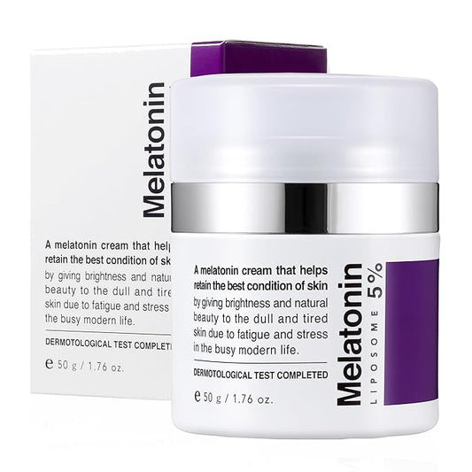 Time Return Melatonin Cream | Face Hydrating Cream & Face Moisturizer for Dry Skin | Relaxing Face Cream for Women & Men | Melatonin Face Cream for Resilient Skin, 1.76 oz-FemmiqueWomen