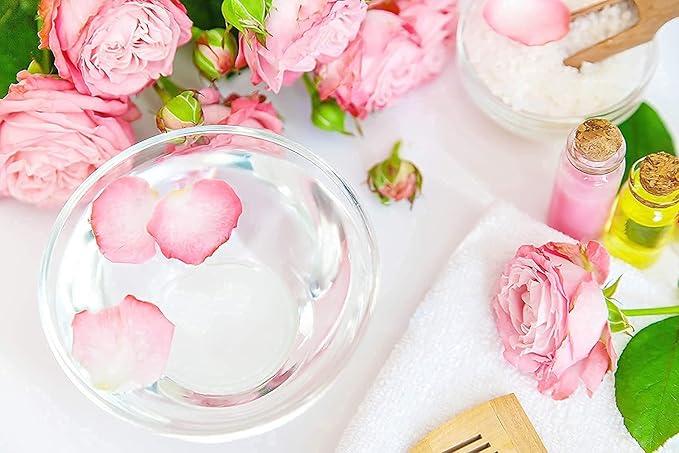 Rosewater Glycerin Mist Toner Bulk Spray Facial Body Floral Cleanser Pure Rose Hydrosol and Vegetable Glycerine Moisturizing Cleansing Toning Mix for Face Skin Hair Body (128 Ounces / 1 Gallon)-FemmiqueWomen