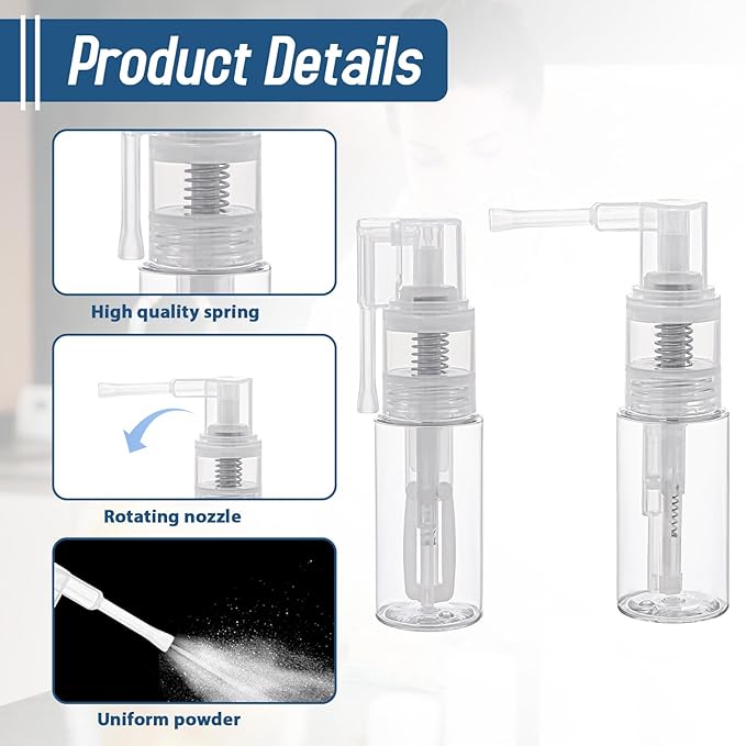 2 Pcs Empty Powder Spray Bottle, Cake Glitter Spray Bottle, Makeup Powder Spray Bottle, Barber Spray Bottle, Dry Powder Spray Bottle for Makeup Powder, Dusting, Glitter, Dry Cleaning Powder, Crafts-FemmiqueWomen