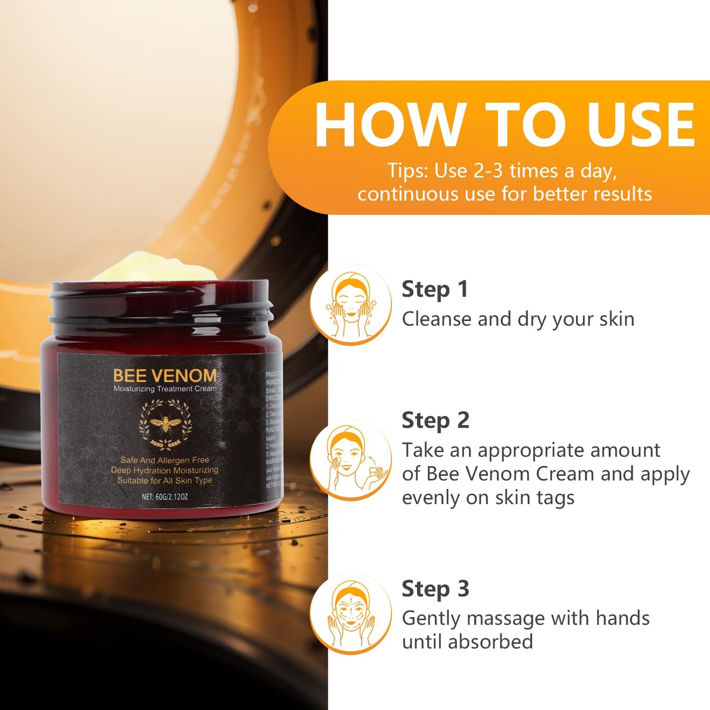 2 PCS Bee Venom Cream, 2025 New Bee Venom Skin Repair Cream for All Skin Types-FemmiqueWomen