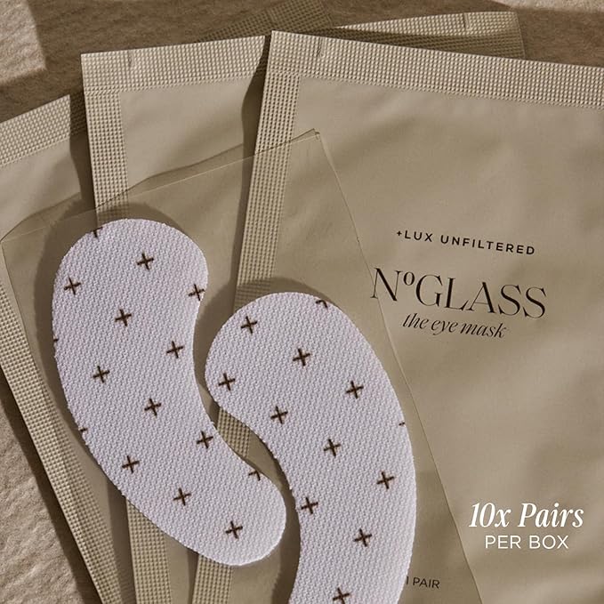 '+ Lux Unfiltered Cooling Under Eye Patches - Anti-Slip Caffeine Infused Korean Eye Mask - Reduces Puffiness, Brightens, & Hydrates Skin - Fragrance Free, Vegan, & Cruelty Free - 10 Count-FemmiqueWomen