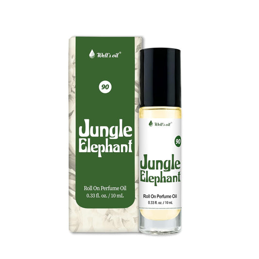Well's Oil Roll-On Perfume Oil (Jungle Elephant) | Aromatic Notes | Long-Lasting | Paraben-Free | 0.33 Fl Oz / 10 ml-FemmiqueWomen