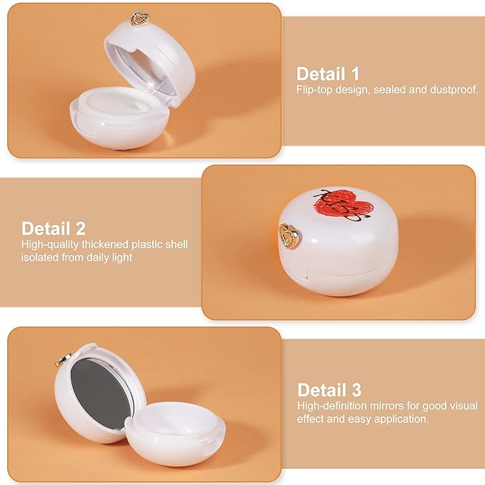 2 Pack Lip Balm Containers,Plastic Portable Empty Lip Balm Container with Mirror and Silicone Lip,Empty Lipstick Dispenser Box for Travel,Home-FemmiqueWomen