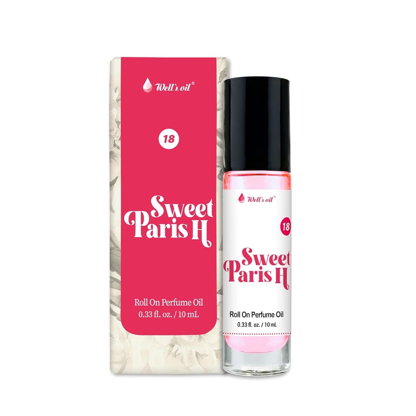 Well's Oil Roll-On Perfume Oil (Sweet Paris H) | Sweet & Fruity Notes | Long-Lasting | Paraben-Free | 0.33 Fl Oz / 10 ml-FemmiqueWomen