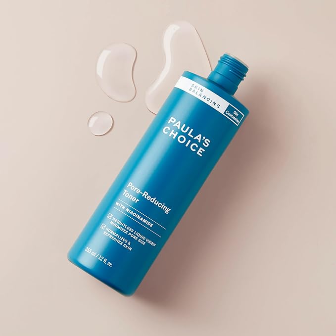 Paula's Choice SKIN BALANCING Pore-Reducing Face Toner for Combination and Oily Skin, Minimizes Large Pores, Controls Oil & Shine, Hydrates & Replenishes, Suitable for Acne-Prone Skin, 12 Fl Oz Bottle-FemmiqueWomen