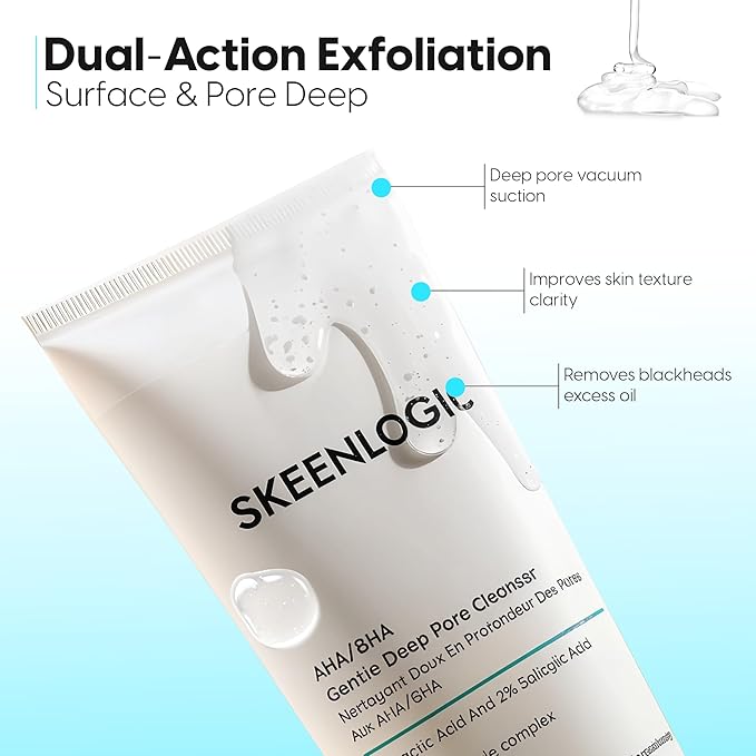 5% Lactic Acid + 2% Salicylic Acid Cleanser –Non-Stripping AHA/BHA Exfoliating Face & Body Wash With Ceramides. Minimizes Pores, Keratosis Pilaris, Acne, Ingrown Hairs & Psoriasis-200ml.-FemmiqueWomen