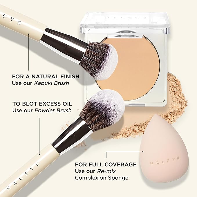 HALEYS Re-cover Pressed Powder Foundation Makeup (2.25) - Buildable Medium-to-Full Coverage, Oil Control & All-Day Comfortable Wear - Versatile Powder That Conceals Imperfections