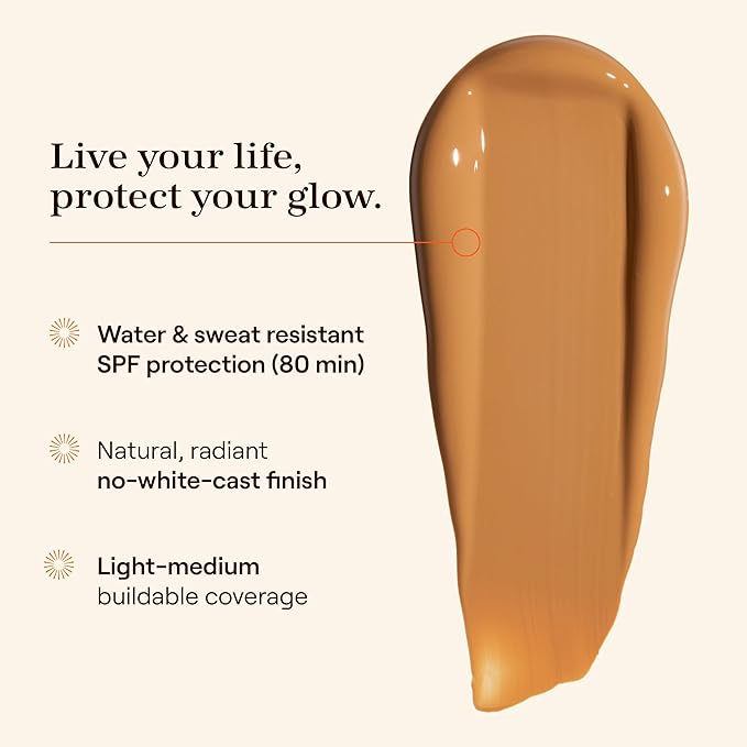 Live Tinted Hueguard Skin Tint SPF 50 - Tinted Mineral Sunscreen with Light-Medium Buildable Coverage With a Hydrating and Radiant Finish - Water and Sweat Resistant, 1.35 fl oz - Shade 07-FemmiqueWomen