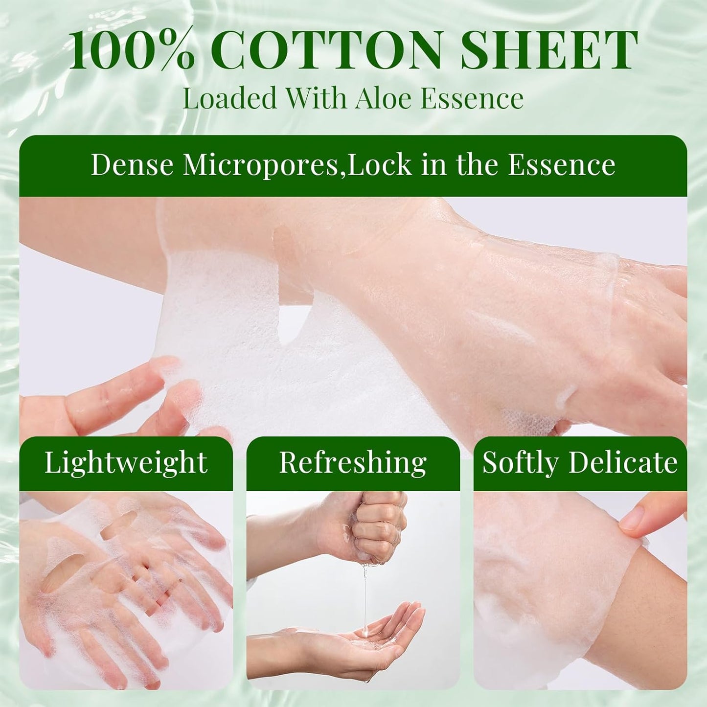 30 Pack Aloe Vera Gel and 30 Pack Face Masks Skincare, Aloe Vera Gel and Facial Mask for Face, Hair, Body, Skin, Bulk Travel Size Aloe Gel and Mask for Sunburn Relief-FemmiqueWomen