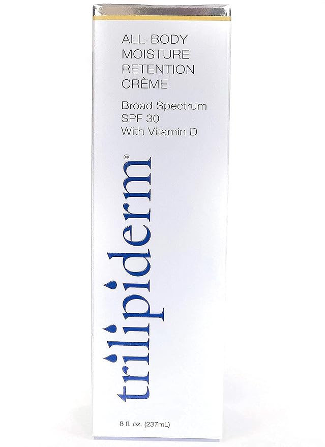 Trilipiderm All-Body Moisture Retention Crème with SPF 30, Vitamin D - 8oz Airless Pump Sunscreen-FemmiqueWomen