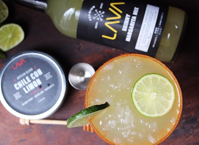 (3 Pack) Premium Skinny Margarita Mix by LAVA Craft Cocktail Co., Low Calorie Margarita Mix Made with Key Lime Juice, Agave, No Artificial Sweeteners, Lots of Flavor, Ready to Use, 1-Liter (33.8oz)-FemmiqueWomen