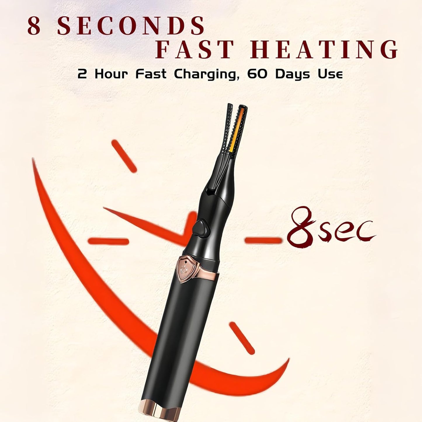 Heated Eyelash Curler - 2 in 1 Clip-Type Eyelash Curlers - Electric Eyelash Curler Rechargeable for 24H Long Lasting, 3 Heating Modes, 8S Fast Heating, Makeup Tool Gifts for Women Girls, Black-A-FemmiqueWomen