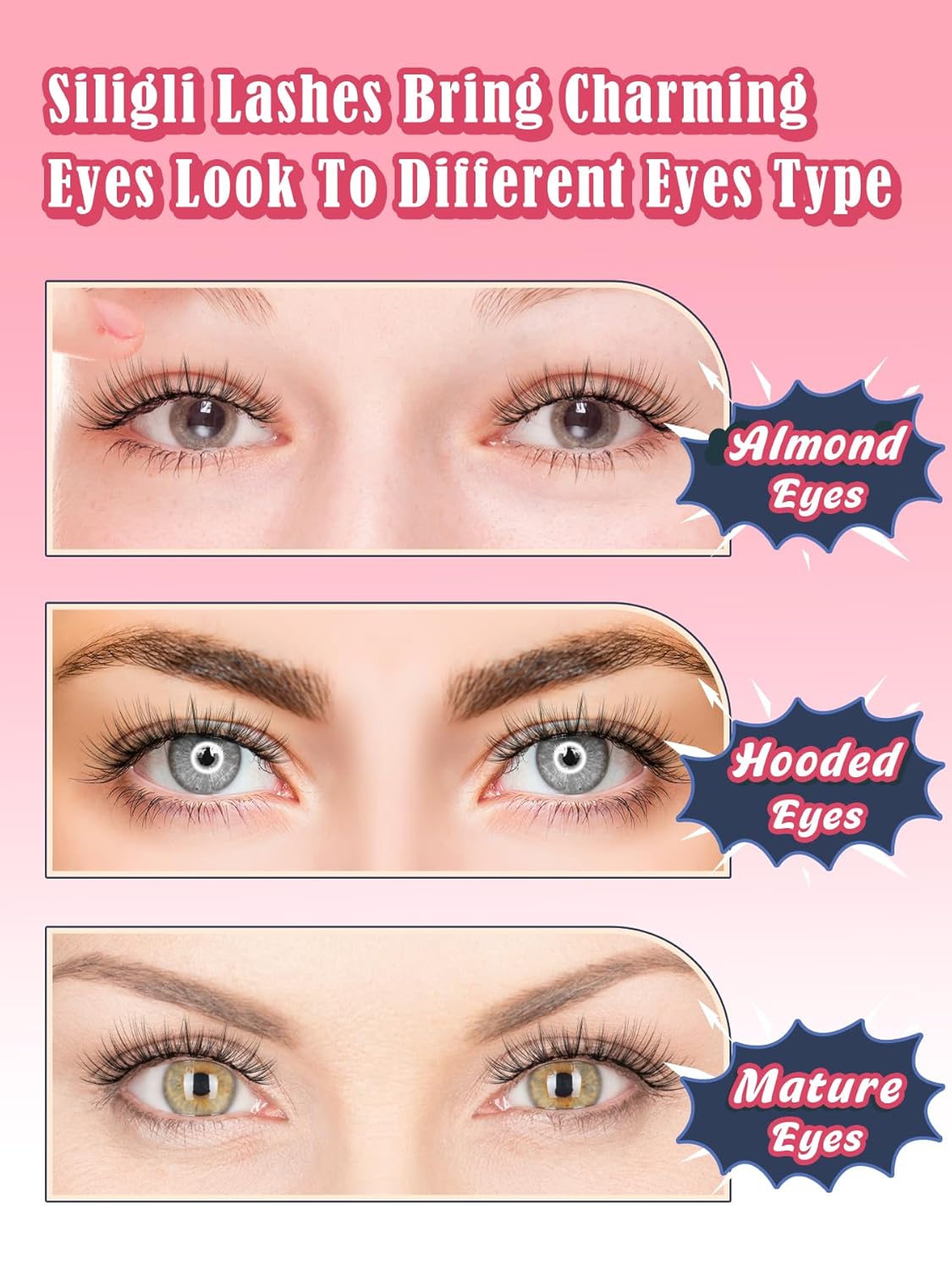 Strip Lashes Natural False Eyelashes Wispy Fake Eyelashes Soft False Lashes C Curl Natural Lash 13mm Siligli Eyelashes 7 Pair Eye Lashes Pack-FemmiqueWomen