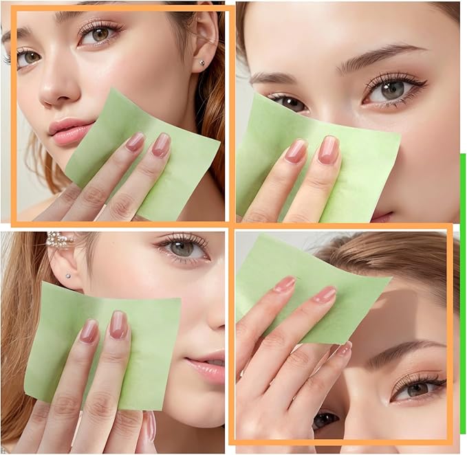Blotting Paper, HNYYZL Oil Absorbing Sheets for Oily Skin 600 Sheets, Oil Control for Face, Makeup Blotting Paper, Natural Oil Absorbing Facial Blotting Sheets for Oily Skin Care (Pack of 6)-FemmiqueWomen