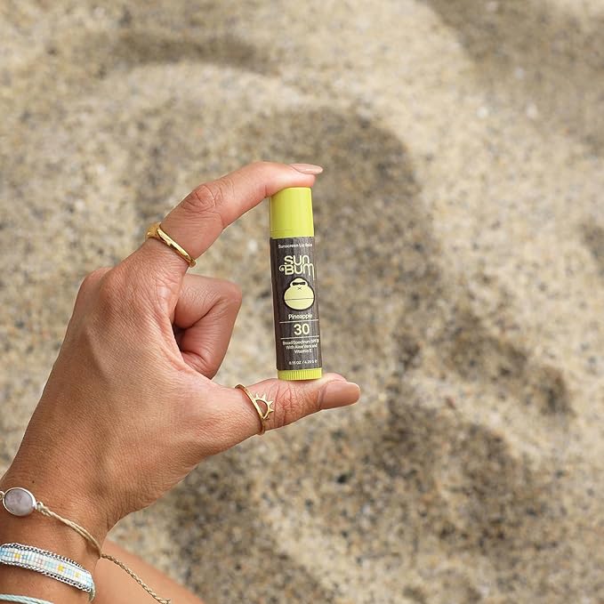 Sun Bum SPF 30 Sunscreen Lip Balm | Vegan and Cruelty Free Broad Spectrum UVA/UVB Lip Care with Aloe and Vitamin E for Moisturized Lips | Pineapple Flavor |.15 oz (Pack of 2)-FemmiqueWomen