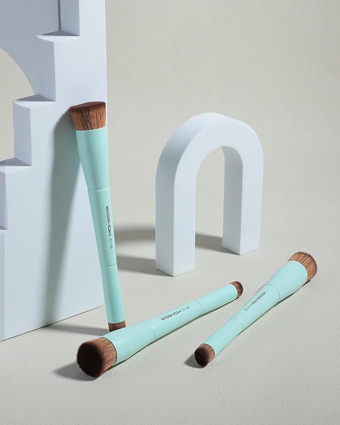 EIGSHOW Foundation and Concealer Brush, Dual Ended Makeup Brush For Flawless Foundation Coverage, Under Eye Concealer, Vegan & Cruelty-free (D110B)-FemmiqueWomen