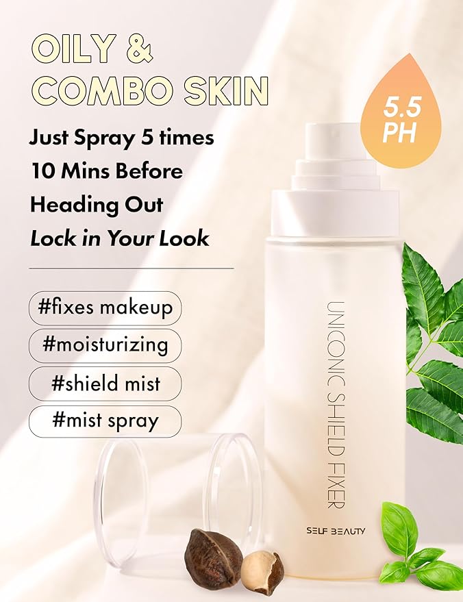 SELF BEAUTY Hydrating Matte Makeup Fixer | Long-Lasting Finish | Lightweight Microfine Mist Spray - 3.38fl.oz, 100ml-FemmiqueWomen