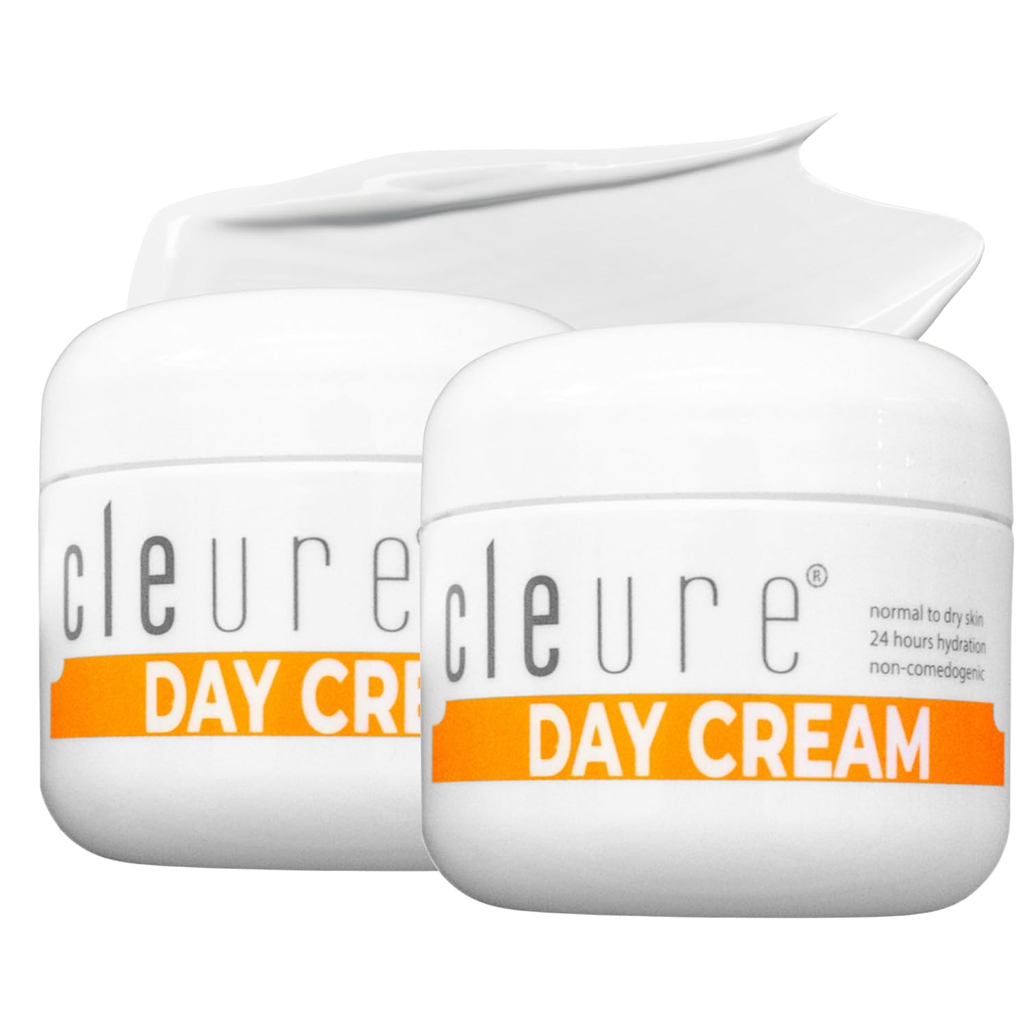 Cleure Anti-Aging Day Cream & Facial Moisturizer w/Pure Shea Butter for Sensitive Skin - Fragrance Free, Gluten, Salicylate and Paraben Free (2 oz, Pack of 2)-FemmiqueWomen