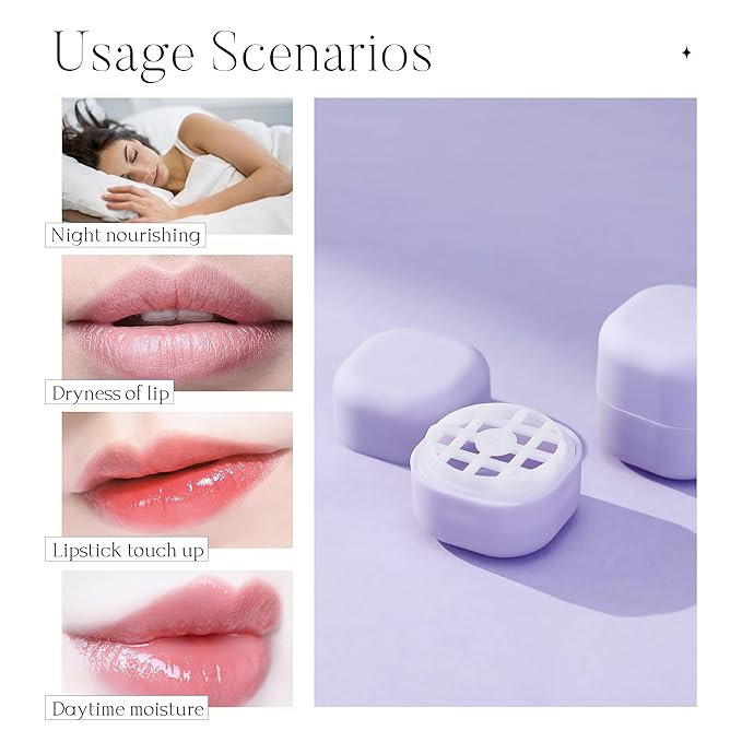 0.25 oz(7g) Empty Lip Balm Square Containers Tubes Lipstick 12 Pieces for Make Natural Lip Balm Lip Care - DIY & BPA FREE (Purple)-FemmiqueWomen