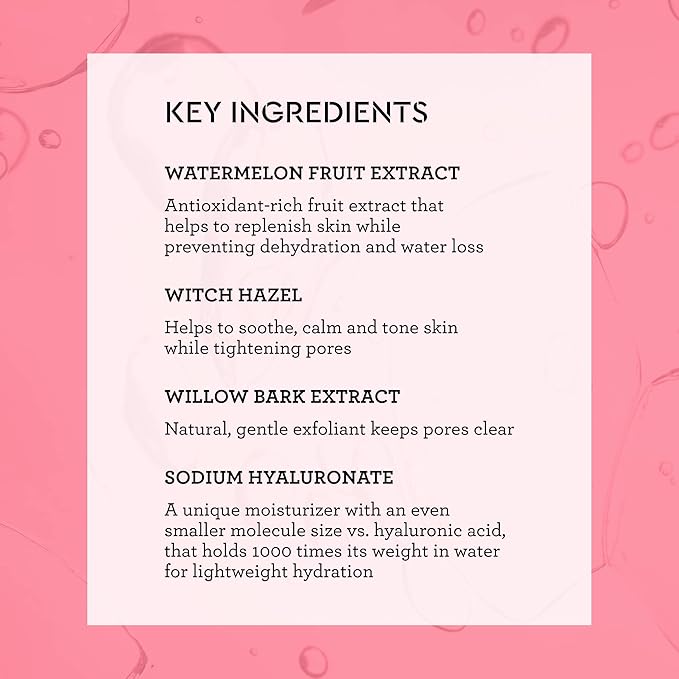 Bliss What a Melon Replenishing Watermelon Hyaluronic Acid Toner - 7 Fl Oz - Witch Hazel & Willow Bark - Hydrates, Refreshes and Energizes Tired Skin - Clean - Vegan & Cruelty-Free-FemmiqueWomen