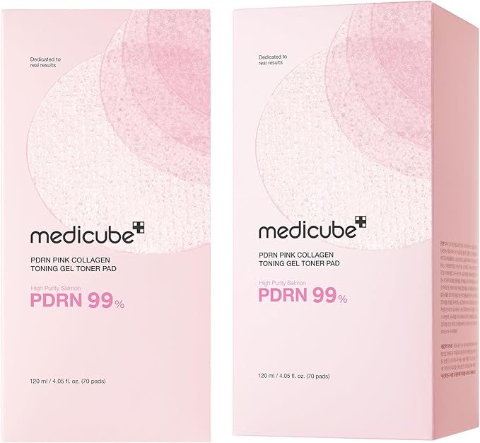 medicube Salmon DNA PDRN Pink Collagen Jelly Pad | Korean Gel Toner Pads with Niacinamide, Madecassoside, Retinol | Soothing, Radiance & Uneven Skin Tone | Korean Skin Care | 70Pads-FemmiqueWomen