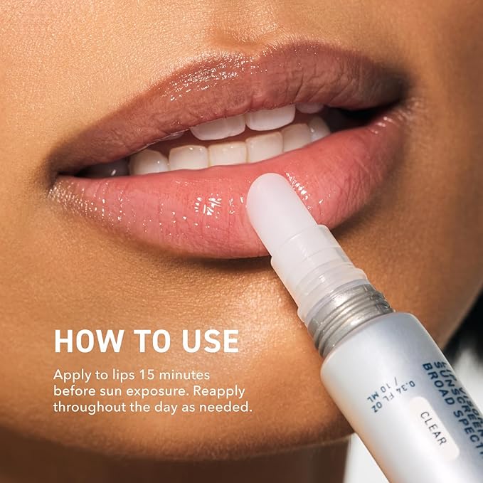 Skin Lip Visor, Clear Lip Balm with SPF 30 PA+++. Mint Flavored with Non-Sticky Finish – Moisturizing Semi Gloss Balm Sunscreen for Daily Use - 2 Pack-FemmiqueWomen